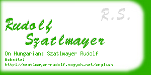 rudolf szatlmayer business card